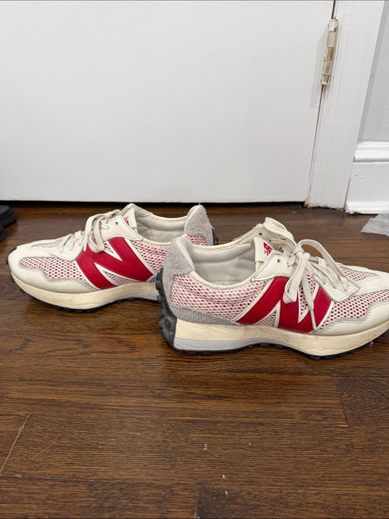 New Balance Other - Men’s New Balance Cream & Red Mesh Sneakers